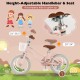 Height-adjustable seat and handlebar on the 14-inch pink kid's bike ensure comfort as kids grow, ideal for learning to.
