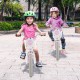 14-inch purple kid's bike featuring a soft padded seat, enclosed chain guard, and durable tires for comfortable riding.