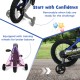 14-inch navy kids bike featuring removable training wheels and adjustable seat for comfortable riding and better.