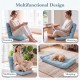 Adjustable cushioned floor chair in green, featuring 14 positions for gaming, working, meditation, or sleeping.