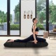 Adjustable black gaming sofa in a yoga pose, featuring breathable fabric and ergonomic design for comfort and support.
