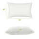 Shredded memory foam bed pillow measuring 28 x 18 inches with a breathable bamboo cooling cover for comfortable sleep.