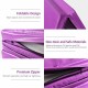 Purple folding gymnastics tumbling mat with PU leather, EPE foam, and premium zipper for easy cleaning and storage.