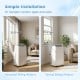 Portable air conditioner installation for horizontal and vertical sliding windows, fitting sizes 25.5" to 47".
