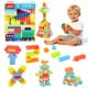 Colorful 150 pcs toddler building blocks set for STEM learning, featuring safe, burr-free edges for creative play.