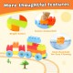 Colorful 150 pcs toddler building blocks set with secure connections and heat-resistant material for safe, creative.