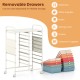 15-drawer rolling storage cart with metal tabletop, pegboard, and removable drawers for versatile organization in any.