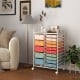 15-drawer utility rolling organizer cart showcasing colorful drawers, designed for easy mobility and efficient storage.