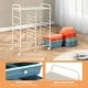 15-drawer utility rolling organizer cart with a metal frame and colorful plastic drawers, ideal for home or office.