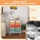 15-drawer utility rolling organizer cart in deep multicolor with metal frame, ideal for home or office storage.