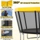 15 FT outdoor trampoline with strong enclosure net and foam padded poles for safety during vigorous play.