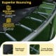 Close-up of heavy-duty springs and reinforced mat edge on a 15 FT outdoor trampoline for enhanced safety and durability.