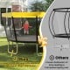 Curved leg tubes of the 15 FT outdoor trampoline enhance stability and safety for vigorous play and fun.