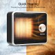 Compact 1200W portable electric PTC personal desk heater with quick heating, ideal for home or office use.
