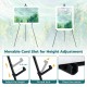 Metal easel stand set with adjustable height, sturdy frame, and anti-slip foot pads for stable presentations.