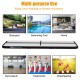 Black 13 feet inflatable gymnastics tumbling mat with pump, ideal for home, gym, and outdoor training activities.