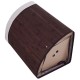 Brown corner bamboo laundry hamper featuring a thickened lid and durable construction, ideal for efficient laundry.