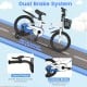 16-inch kids bike in white with removable training wheels, featuring dual brakes and a fully enclosed chain guard for.