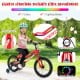16-inch kids bike with LED lights, carbon steel frame, adjustable seat, and training wheels for ages 4-7.