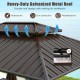Heavy-duty galvanized metal roof of a 16 x 12 FT hardtop gazebo, featuring double roof design and ventilation netting.