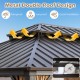 Double roof design of the 16x12FT hardtop gazebo in coffee color, featuring ventilation and rain-proof capabilities.