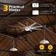 Ceiling fan and light hooks in a 16x12FT hardtop gazebo with aluminum frame, ideal for outdoor gatherings.
