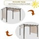 Retractable canopy cover for 16' x 4' pergola, made of waterproof polyester, adjustable for optimal shading.