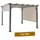 Replacement canopy cover for pergola, 16' x 4', made of weather-resistant polyester, ideal for outdoor shading.