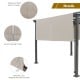 Universal replacement canopy cover in beige, made of waterproof polyester with PU coating, for outdoor pergola shading.