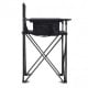 Portable oversized camping chair with detachable armrests, PVC coated fabric, and storage pockets for outdoor.