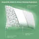 Shredded memory foam bed pillow with breathable bamboo cover, 28x18 inches, designed for cool and comfortable sleep.
