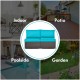 Armless patio sofa set in blue with cushions, perfect for outdoor spaces like garden, poolside, or patio relaxation.