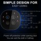 Control panel of the 1700W Electric Dryer with easy-to-use settings for various fabric types and drying options.