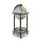 Globe wine bar stand with intricate nautical chart design, sturdy MDF and beech wood construction, perfect for stylish.