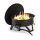 17-inch portable gas fire pit with flames, stainless steel burner, and folding legs, ideal for camping and outdoor.