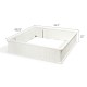 48-inch white raised garden bed planter made of HDPE, ideal for growing flowers and vegetables in outdoor spaces.
