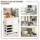 Kitchen cart with rubber wood top, 3-tier wine racks, and 2 cabinets for versatile storage and easy mobility.