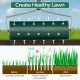 Manual lawn aerator with 27 galvanized steel spikes, 21 inches long, designed for effective soil loosening and plant.