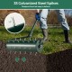 Manual lawn aerator with 33 galvanized steel spikes, 21 inches, designed for easy soil penetration and plant growth.