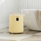 Yellow 18L towel warmer with LED display, designed for quick heating and safe operation, ideal for bath towels and.