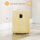 Yellow 18L towel warmer with LED display, auto shut off, and overheat protection for safe, quick towel heating.
