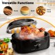 18QT electric roaster oven with self-basting lid, perfect for roasting a whole turkey and versatile cooking functions.