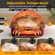 18QT electric roaster oven with self-basting lid, adjustable temperature from 150°F to 450°F, ideal for cooking turkey.