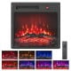 18-inch electric fireplace insert with remote control, featuring 7 flame colors and adjustable brightness for cozy.