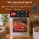 18-inch electric fireplace insert with remote, featuring 7 flame colors and 750W/1500W heating options for cozy warmth.