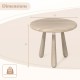 18-inch round mahogany wood side table with thickened board, perfect for outdoor use and easy maintenance.