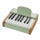 18-key wooden piano for kids in green, featuring a removable music stand, perfect for toddlers' musical education.