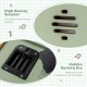 Close-up of the hidden battery box for the green 18 keys wooden piano, requiring 4 AA batteries for operation.