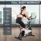 Spinning bike with adjustable seat and handlebars, featuring a 30 lbs flywheel for smooth, silent workouts at home or.