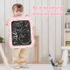 Height adjustable pink kids art easel with magnetic double-sided board, perfect for creative drawing anywhere.